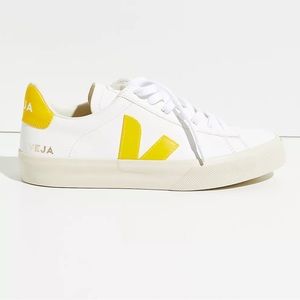 Veja Campo Sneaker, White & Yellow, Size 40